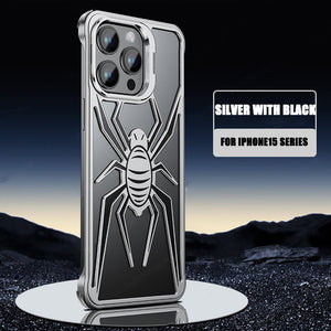 Suitable For Iphone 14/15 Series Spider Armor Design Metal Mobile Phone Case Without Borders