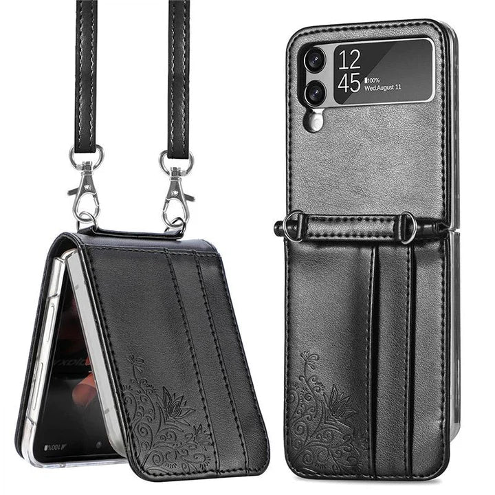 Samsung Z Flip3 Messenger Bag Lanyard Phone Case